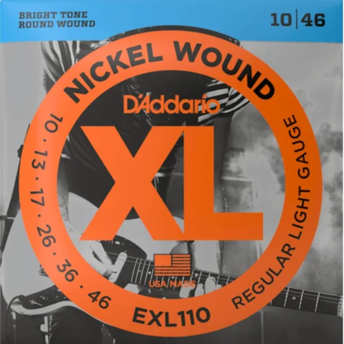 Bộ dây đàn guitar điện D’Addario EXL110,10-46, Regular Light