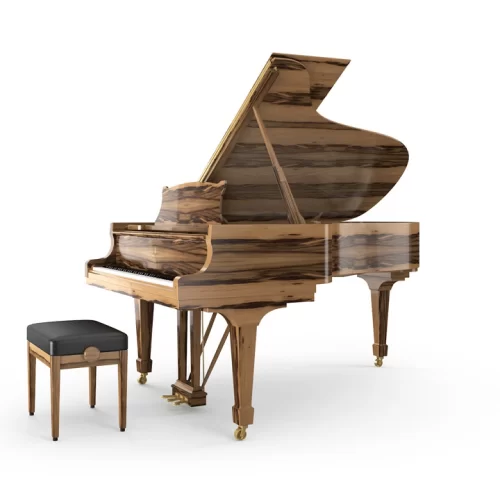 piano steinway sons b-211 amber wood