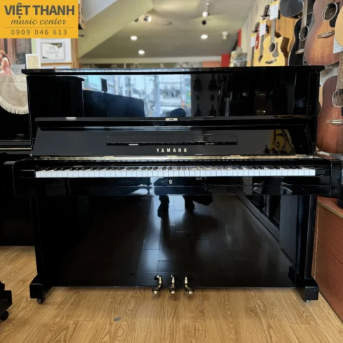 Đàn piano cơ cũ Yamaha U1F màu đen, nhập nguyên bản tại Nhật