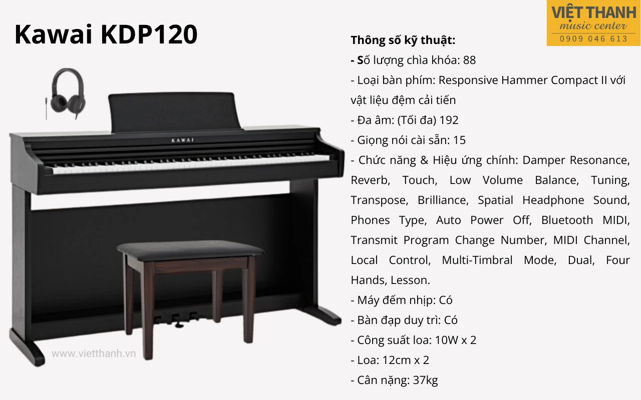 dan piano dien kawai kdp 120