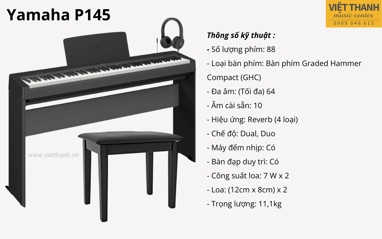 dan piano dien yamaha p 145