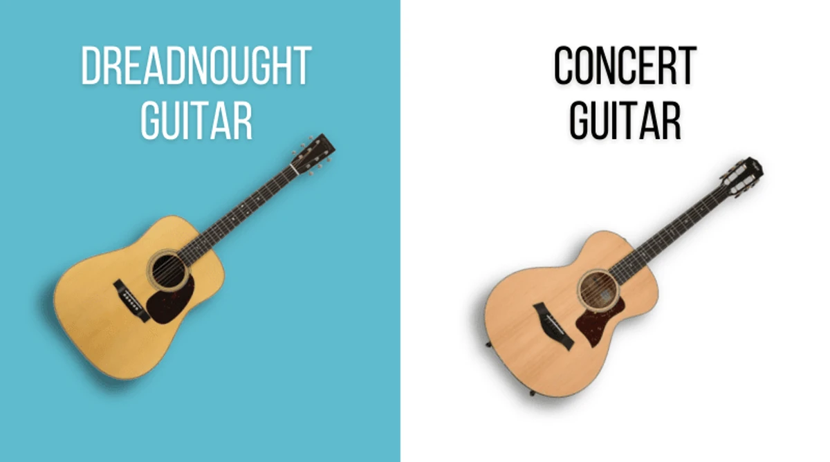 Đàn guitar Dreadnought và Concert – Nên chọn dáng đàn guitar nào?