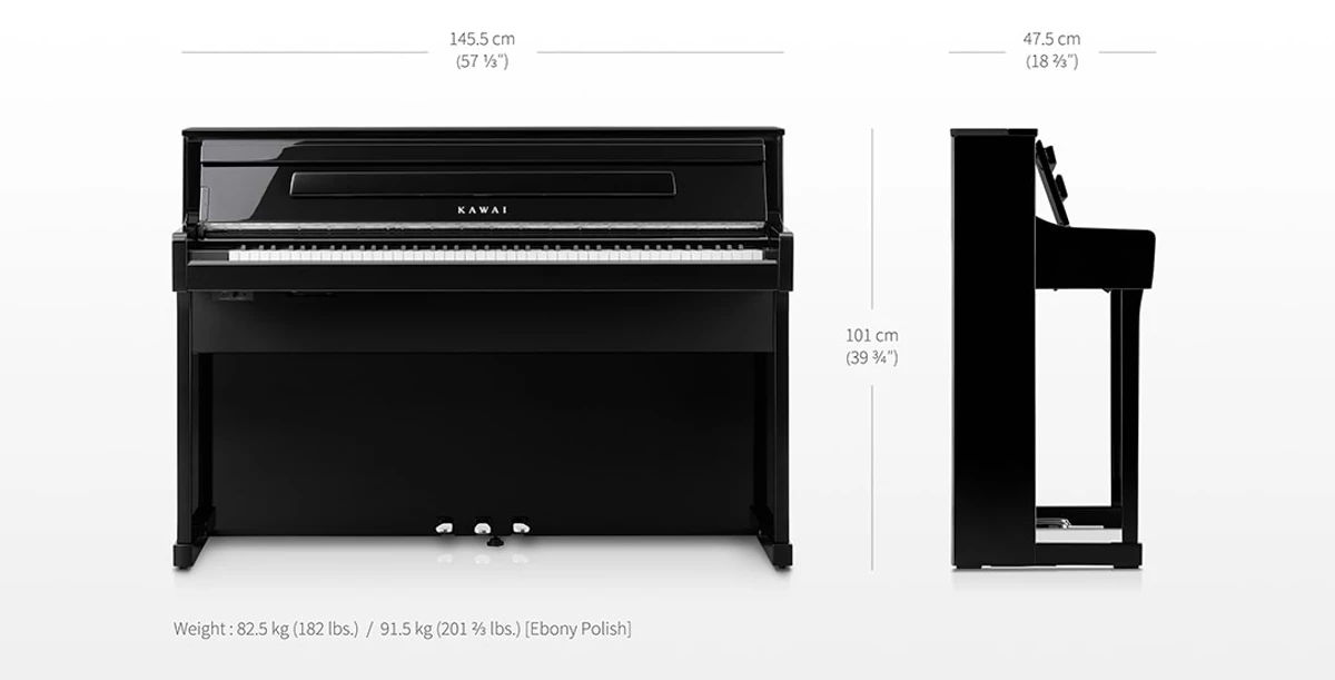 kich thuoc piano dien kawai ca901