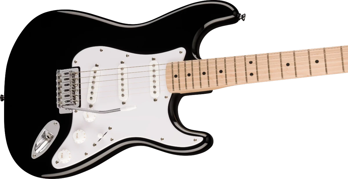 thiet ke vung chac cua guitar dien squier sonic stratocaster black