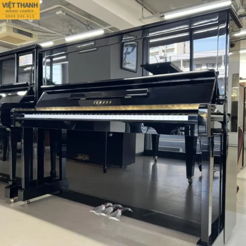 Đàn piano cơ Yamaha MX100MR cũ, màu đen bóng, cao 126cm
