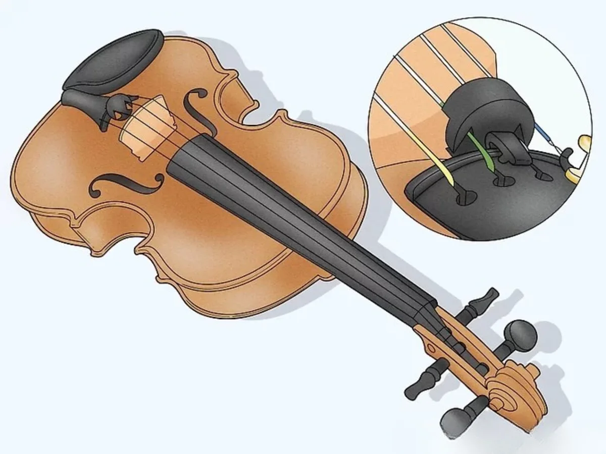gan bo giam am len dan violin