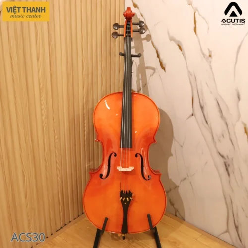 Đàn cello Acutis ACS30 size 4/4, gỗ nguyên tấm chọn lọc, phụ kiện gỗ mun cao cấp