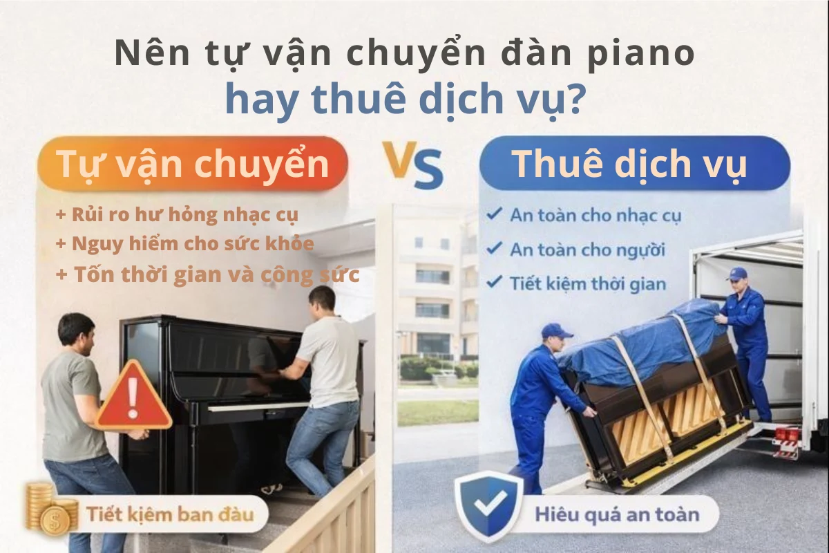 Nên tự vận chuyển đàn piano hay thuê dịch vụ