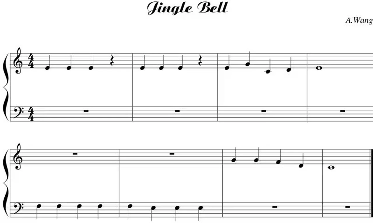 Sheet nhạc piano bài hát Jingle Bell 