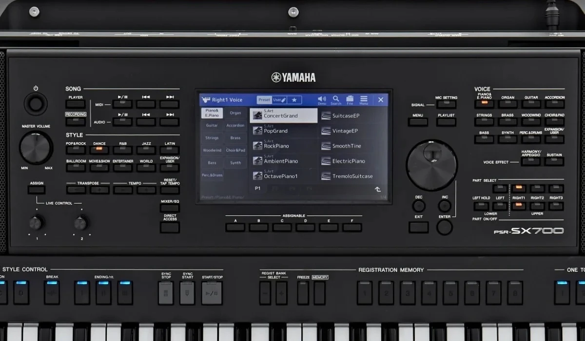 giao dien su dung dan organ yamaha psr-sx700