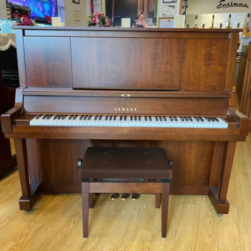 Đàn piano cơ cũ Yamaha W102, màu gỗ, nhập từ Nhật Bản