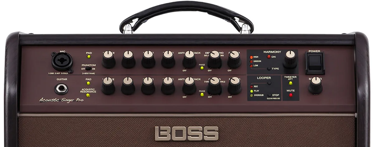 bang dieu khien phia sau amplifier boss acoustic singer pro