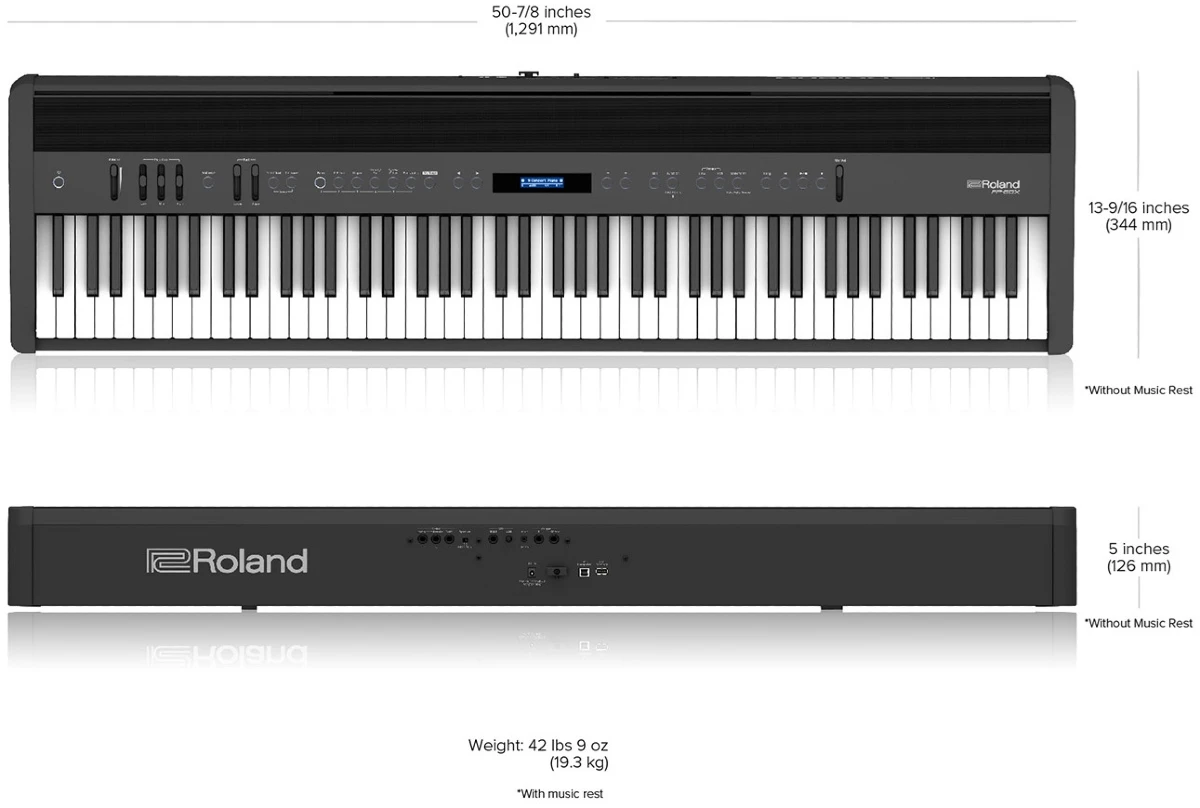 kich thuoc dan piano dien roland fp-60x