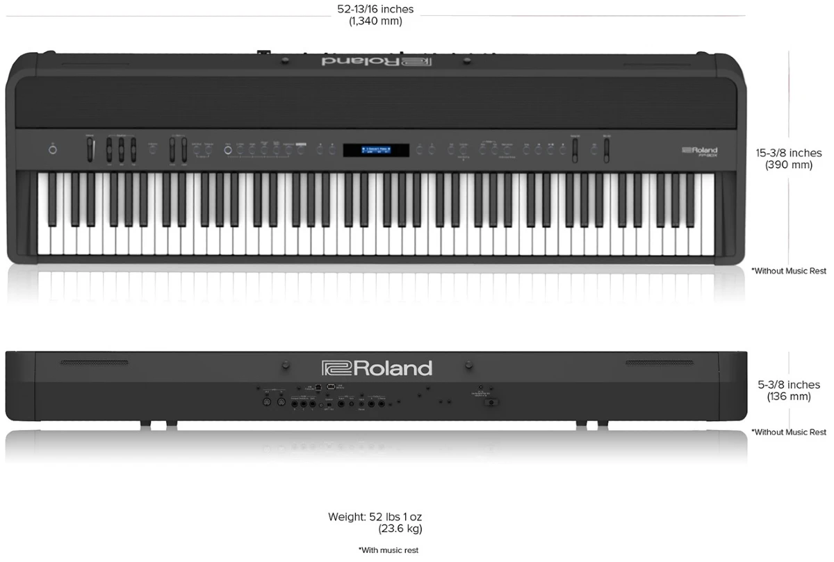 kich thuoc dan piano dien roland fp 90x
