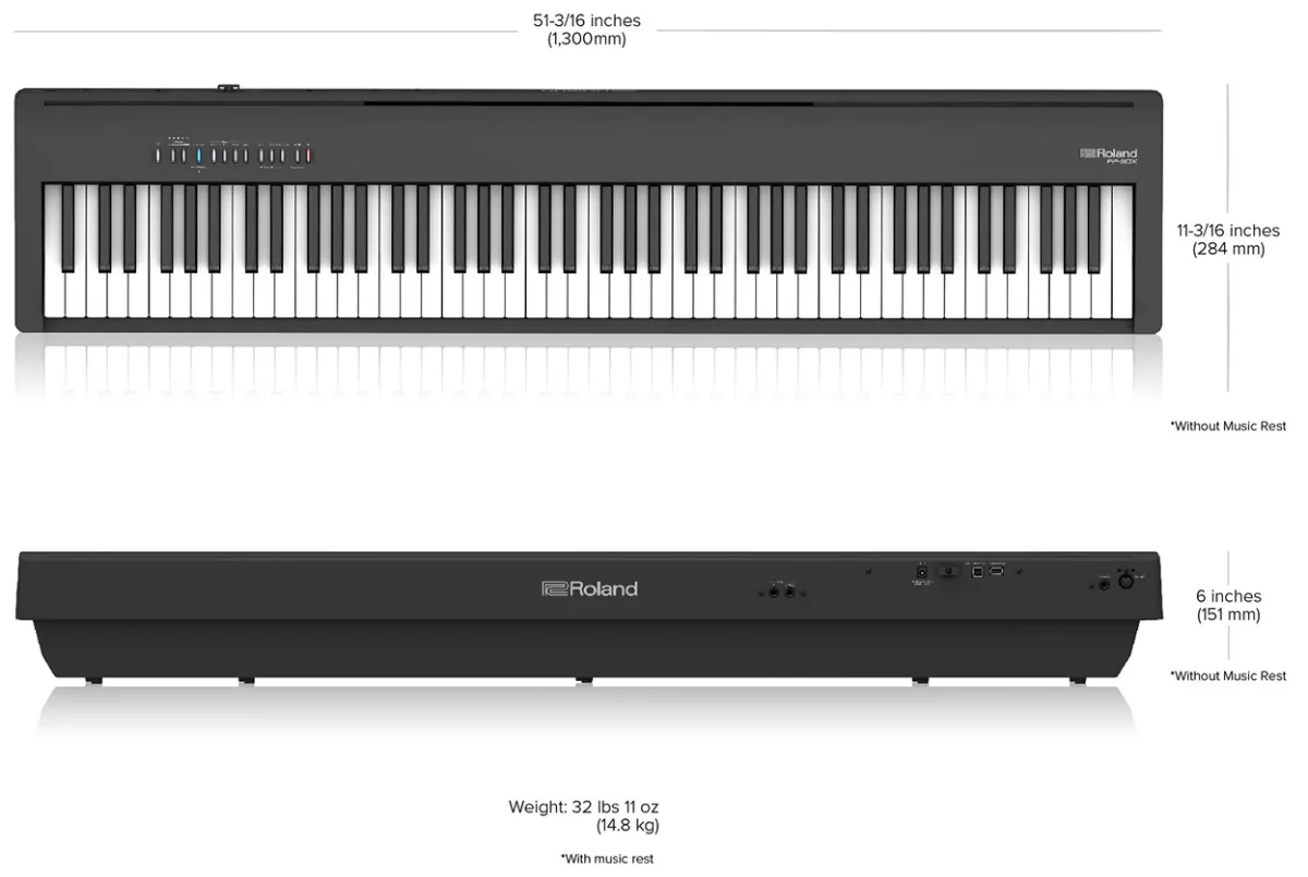 kich thuoc piano dien roland fp-30x