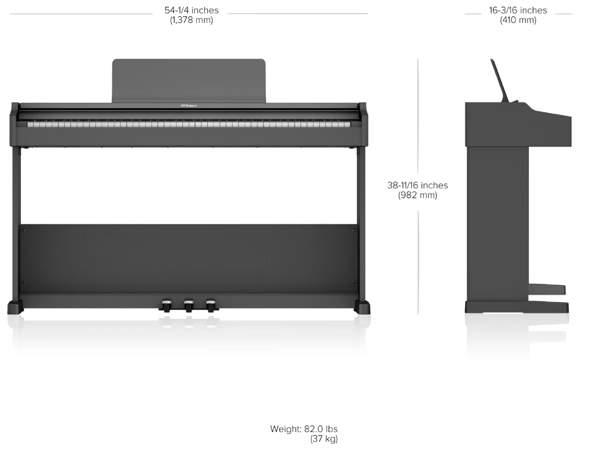 kich thuoc piano dien roland rp107