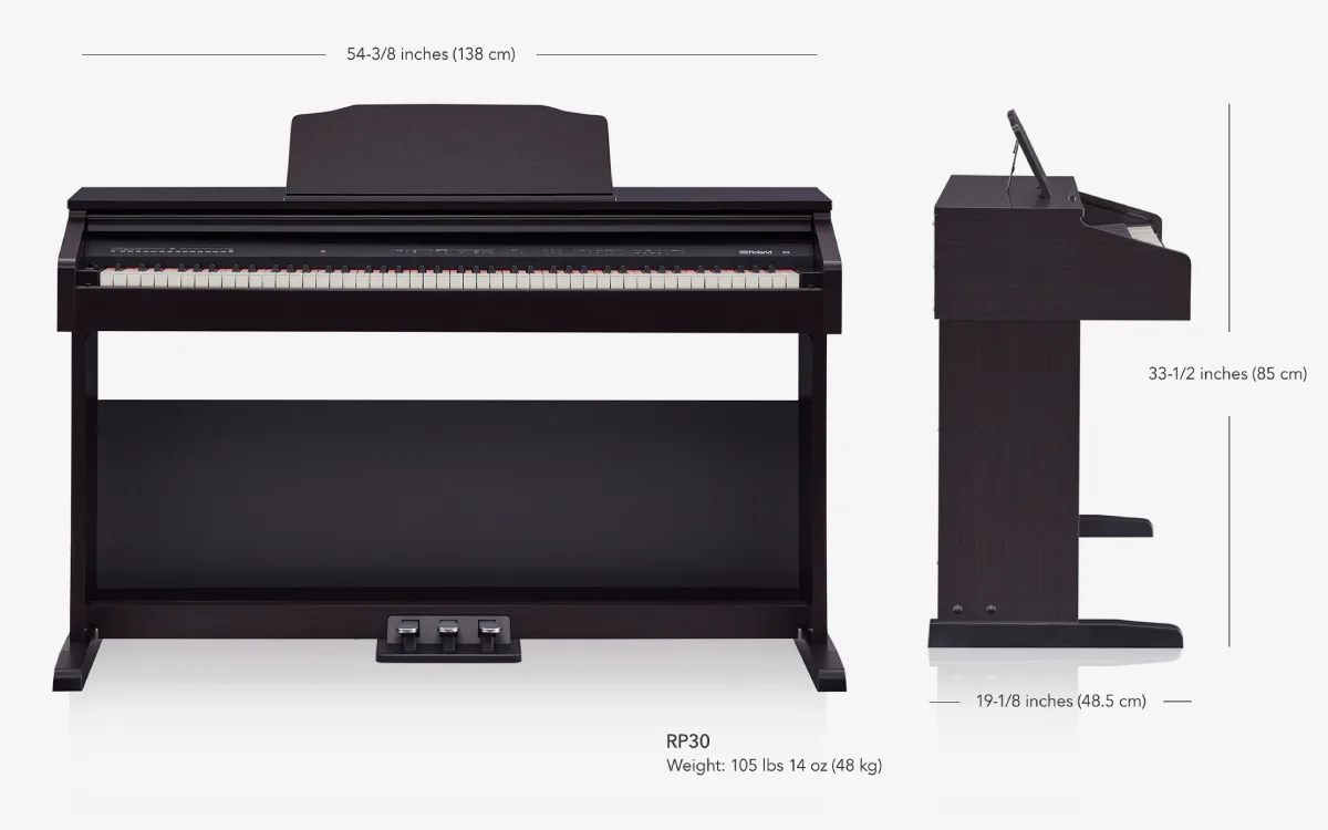 kich thuoc piano dien roland rp30