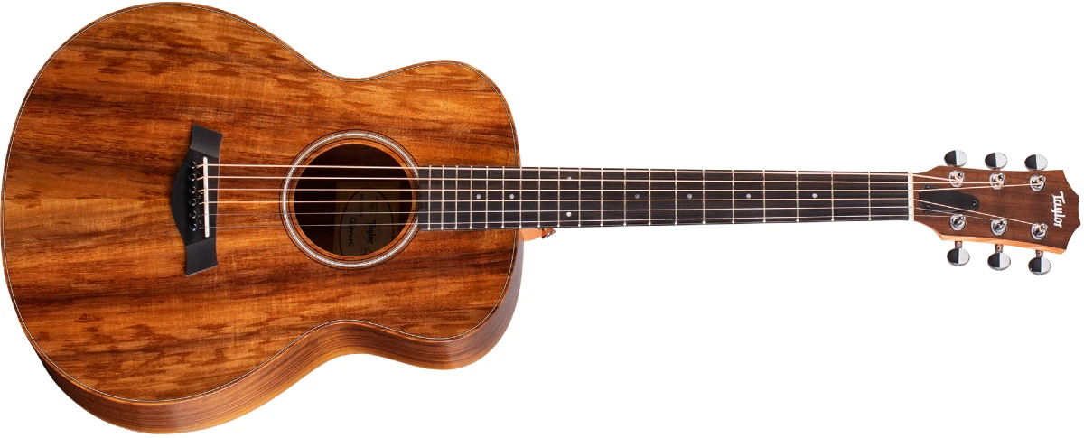 mat truoc dan guitar taylor gs mini-e koa