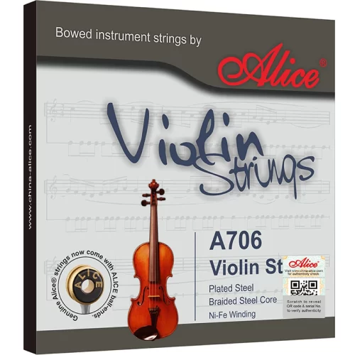 Bộ dây đàn violin Alice A706 làm từ thép cacbon cao cấp mạ bạch kim