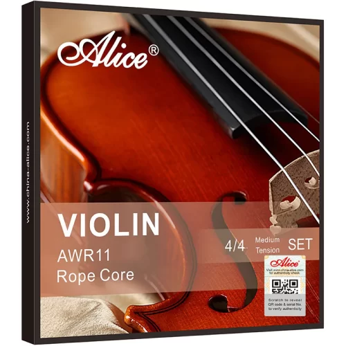 Bộ dây đàn violin Alice AWR11 được làm từ thép cacbon cao cấp mạ bạch kim