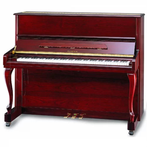 Đàn piano upright Samick JS121FD chân cong sang trọng