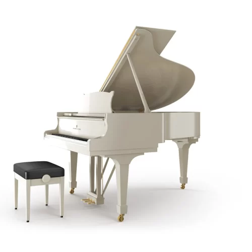 dan piano steinway sons a-188 cream white