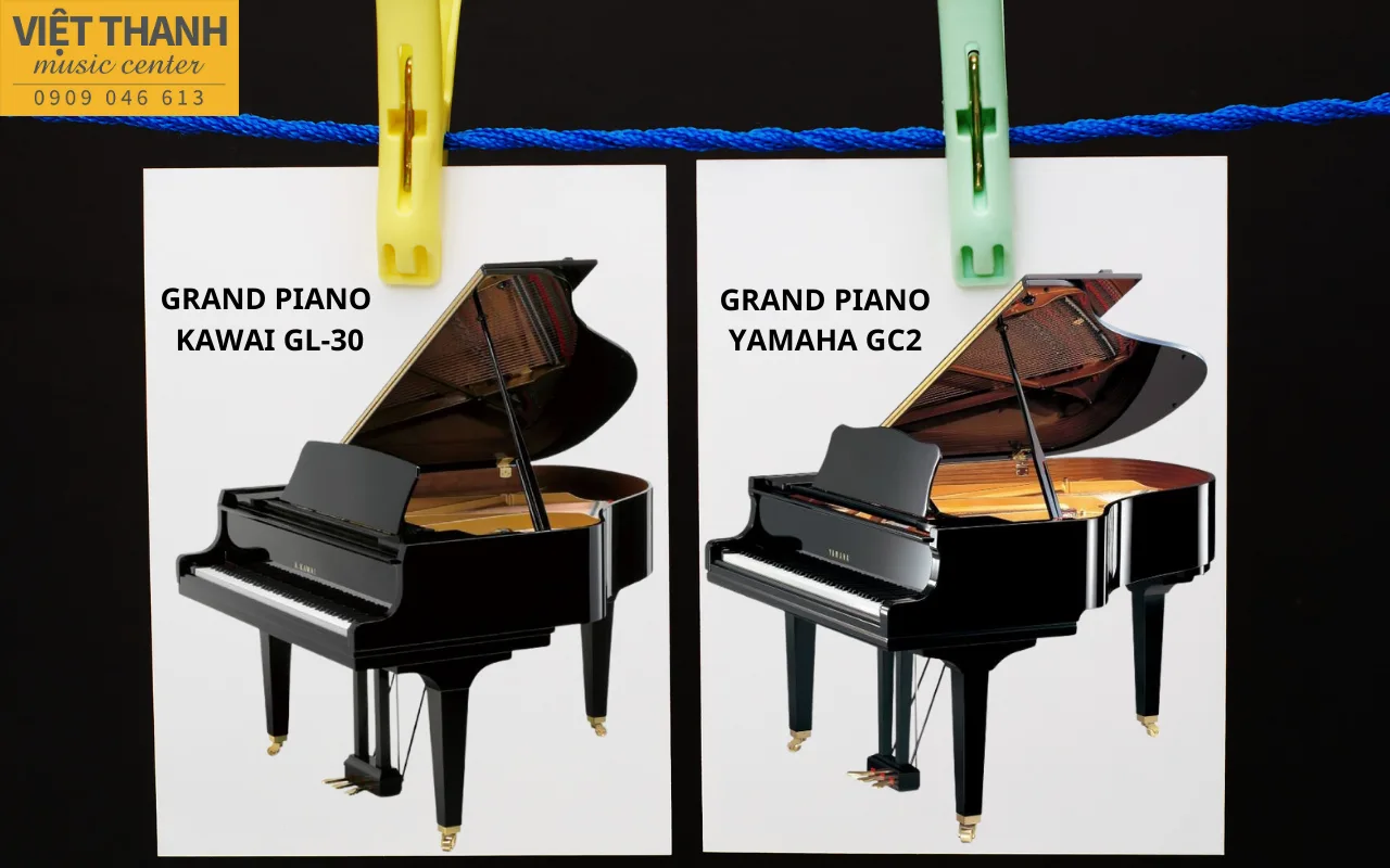 Đàn Grand piano Kawai và đàn Grand piano Yamaha