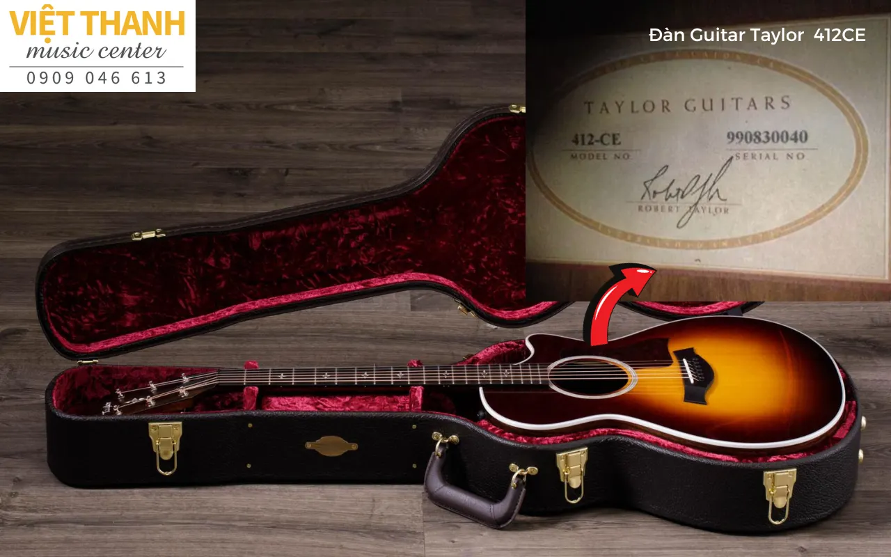 dan guitar taylor 412ce co so serial 9 so 