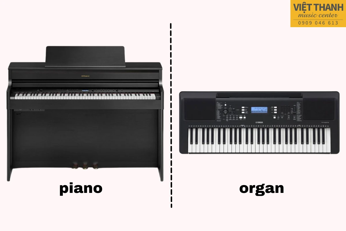 dan organ khac dan piano nhu the nao