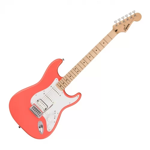 guitar dien squier sonic stratocaster hss tahitian coral