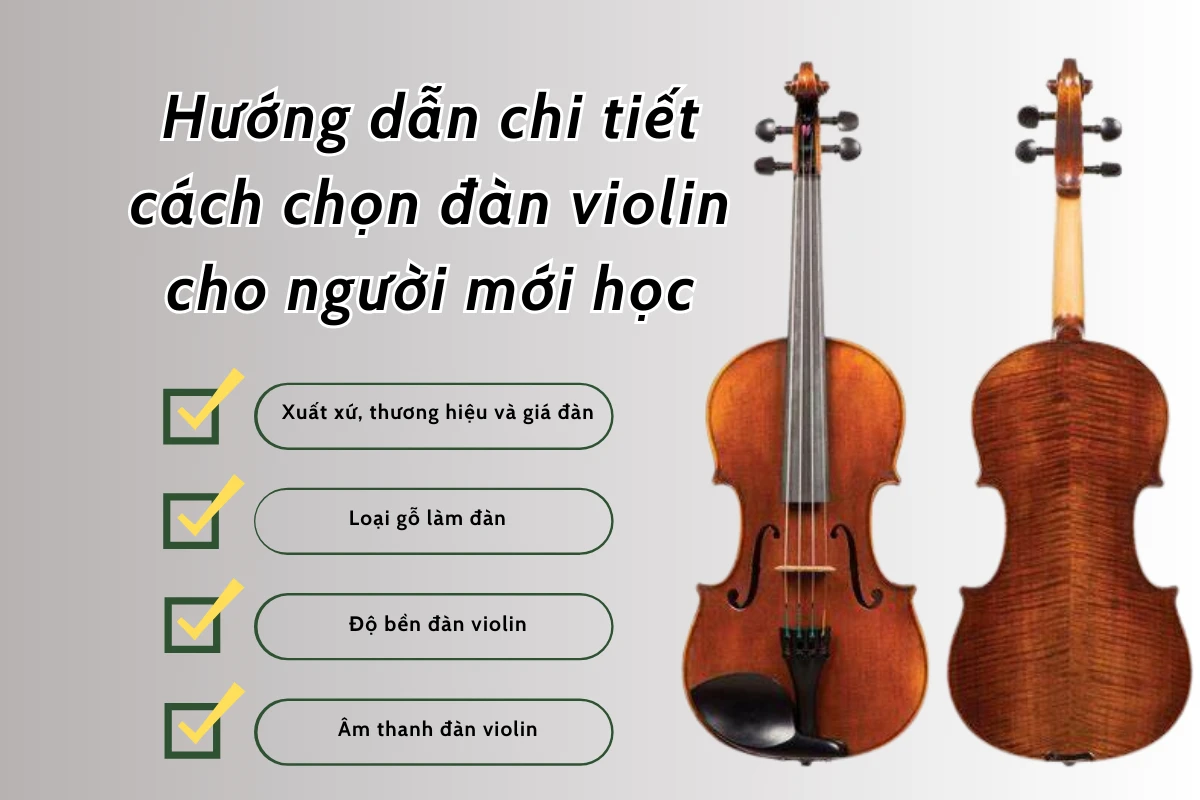 Hướng dẫn chi tiết cách chọn đàn violin cho người mới học