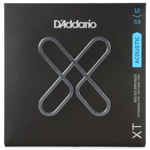 Dây đàn acoustic D’Addario XTABR1253, XT 80/20 Bronze, Light, 12-53