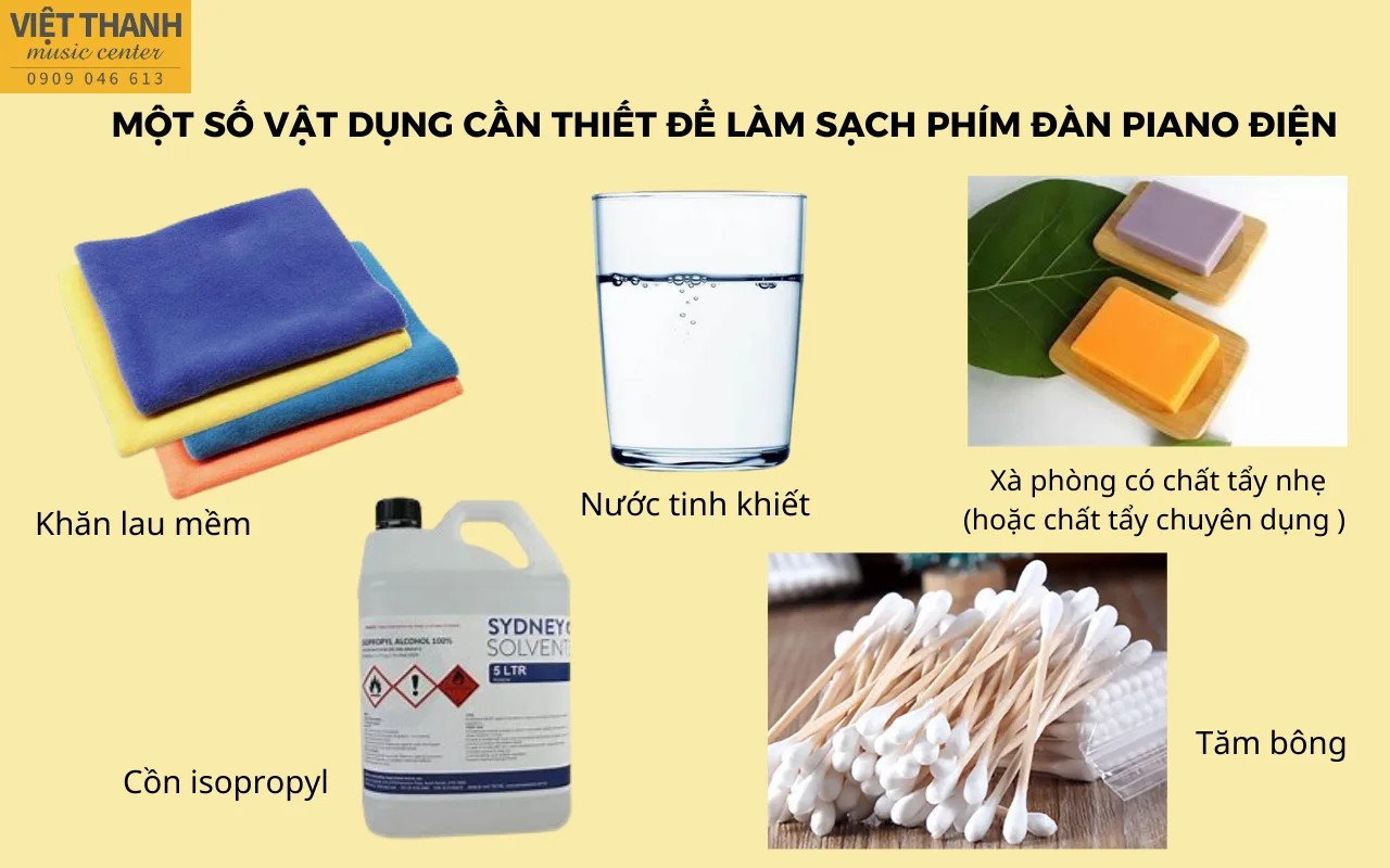 vat dung can thiet de lam sach phim dan piano dien