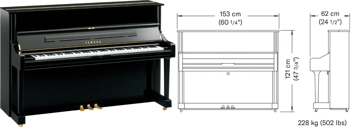 kich thuoc dan piano yamaha u1