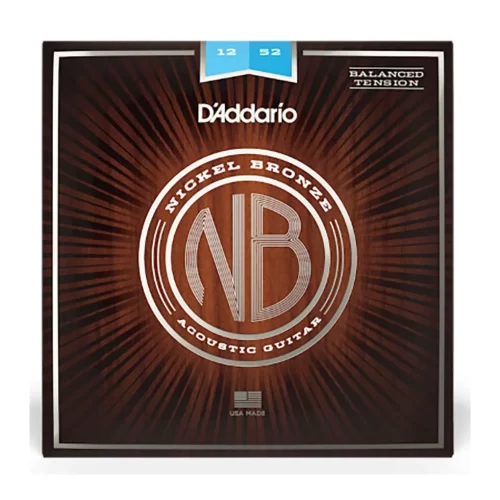 Dây đàn guitar acoustic D’Addario NB1252BT, Nickel Bronze, Light, 12-52