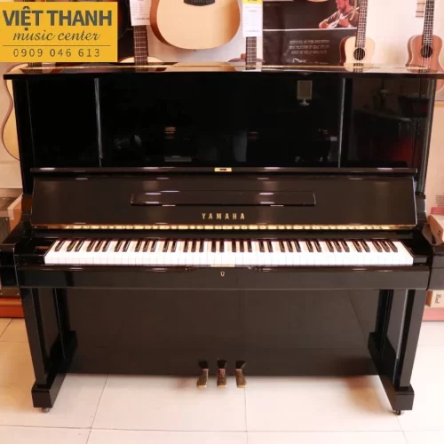 Đàn piano cơ cũ Yamaha YUX màu đen cao cấp, giá dưới 80 triệu