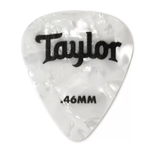 Phím gảy đàn guitar Taylor Celluloid 351, White Pearl, 12-Pack