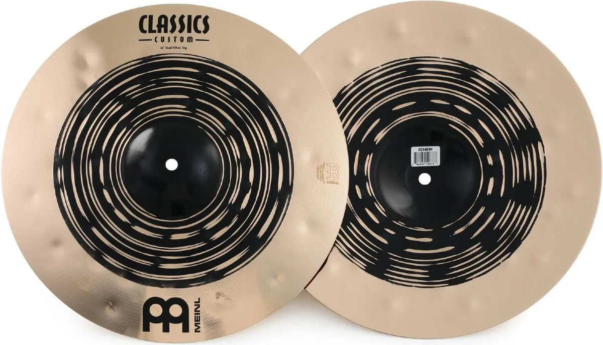 hi hat 14 inch dong cymbal meinl classic custom dual