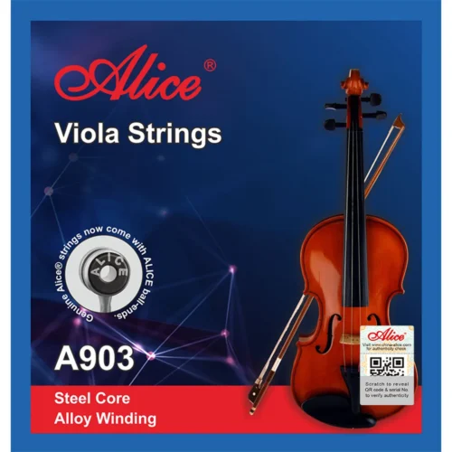 Bộ dây đàn viola Alice A903, lõi thép, quấn hợp kim kim loại