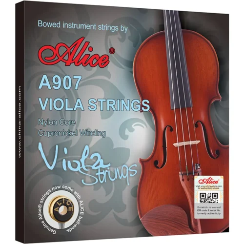 Bộ dây đàn viola Alice A907, lõi thép và nylon, quấn cupronickel và Ni-Fe