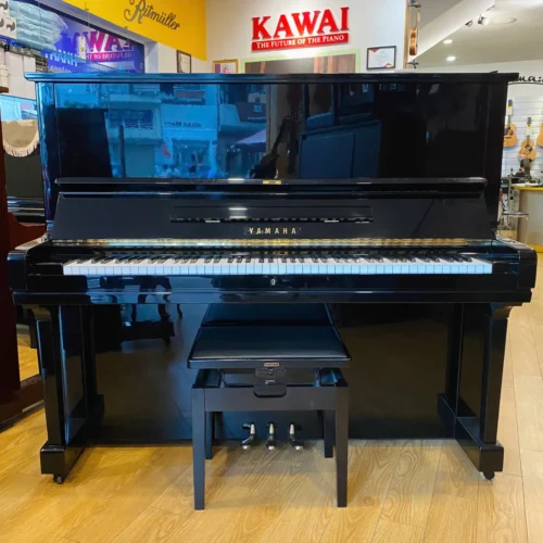 Đàn piano cơ Yamaha U3F cũ, màu đen, nhập khẩu tại Nhật, cao 131 cm