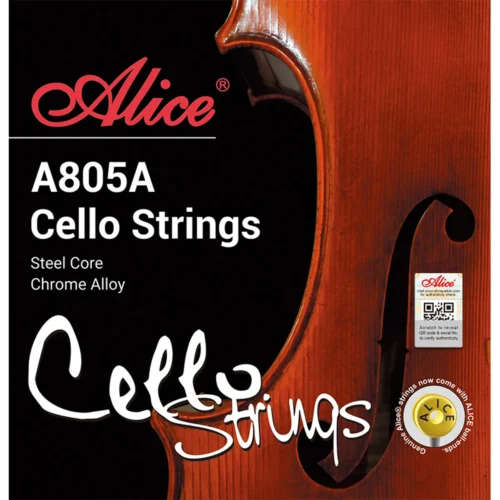 Bộ dây đàn cello Alice A805A, lõi thép, quấn hợp kim niken-sắt