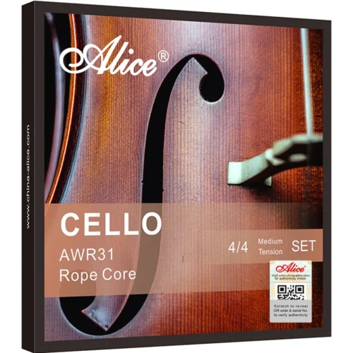 Bộ dây đàn cello Alice AWR31, lõi thép dây, quấn Ni-Cr