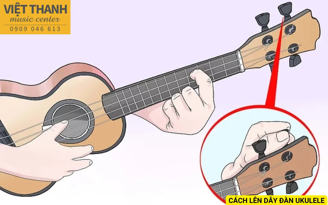 cach len day dan ukulele bang tai