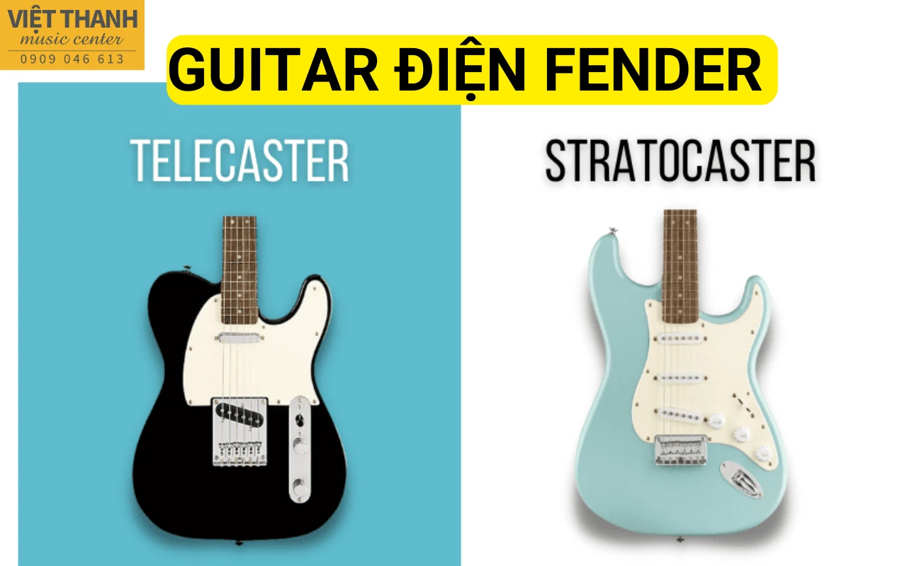 dan guitar dien fender stratocaster va telecaster