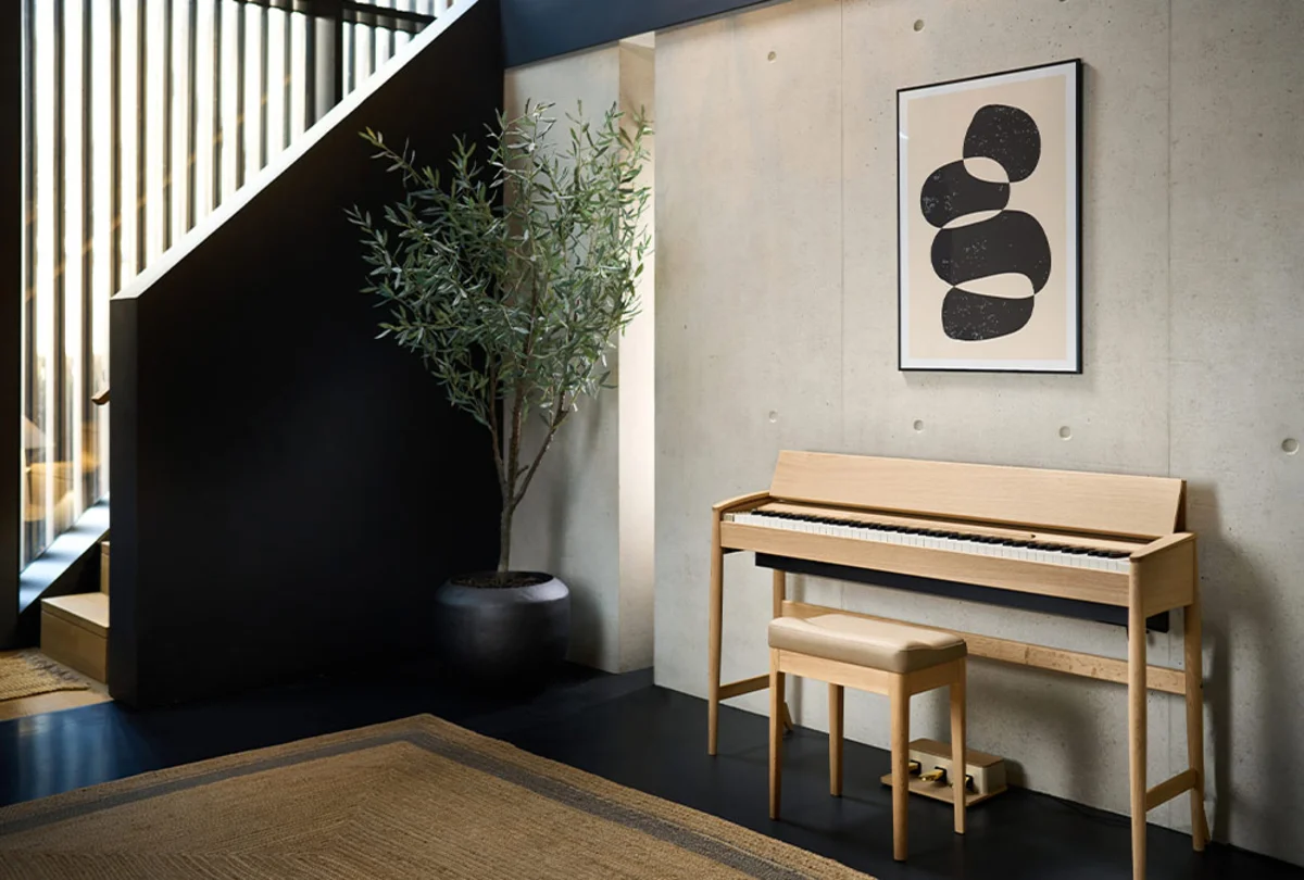 dan piano dien roland kiyola kf 20 thiet ke hai hoa cho khong gian song hien dai