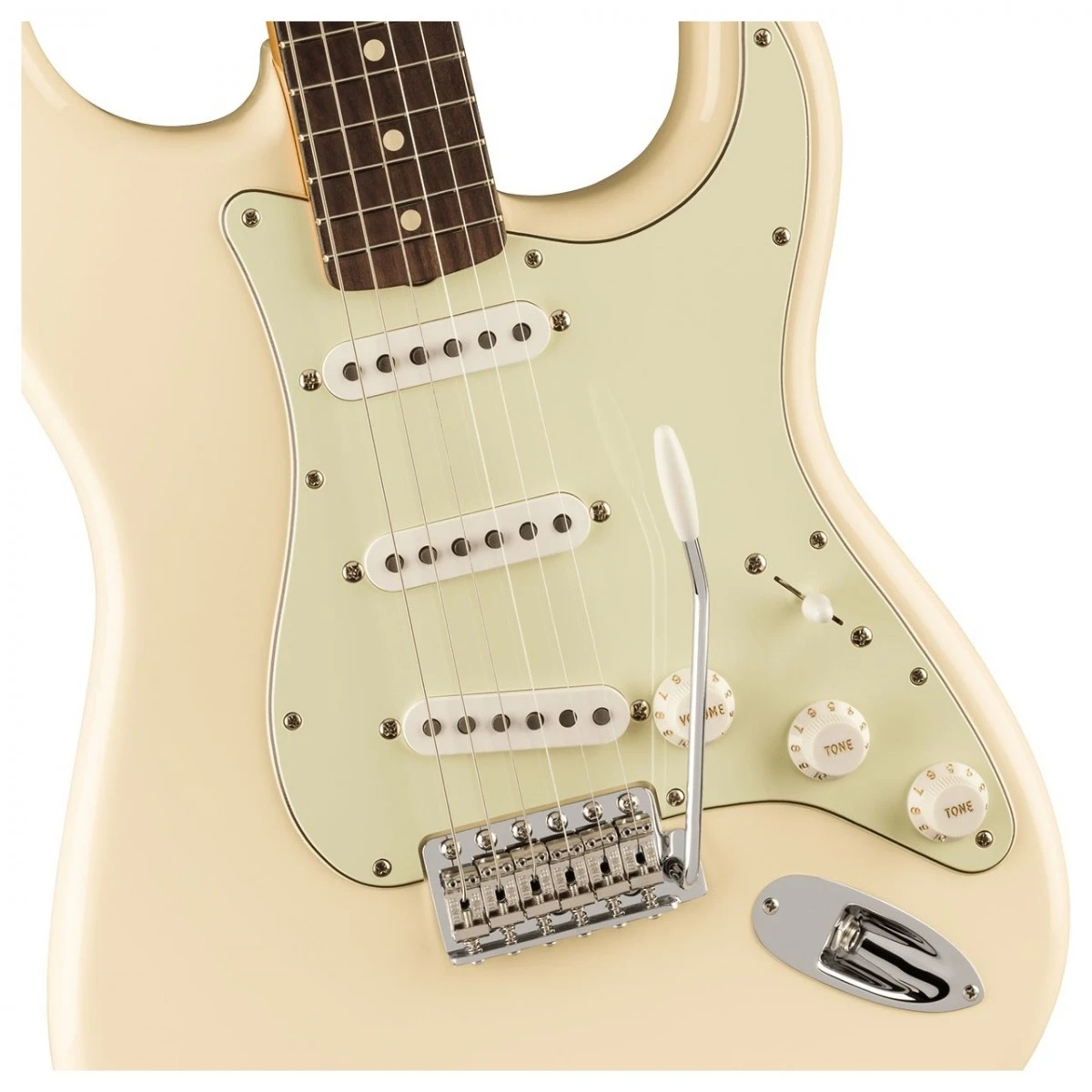 ngua dan va can quay whammy cua dan guitar dien fender vintera ii 60s stratocaster rw olympic white