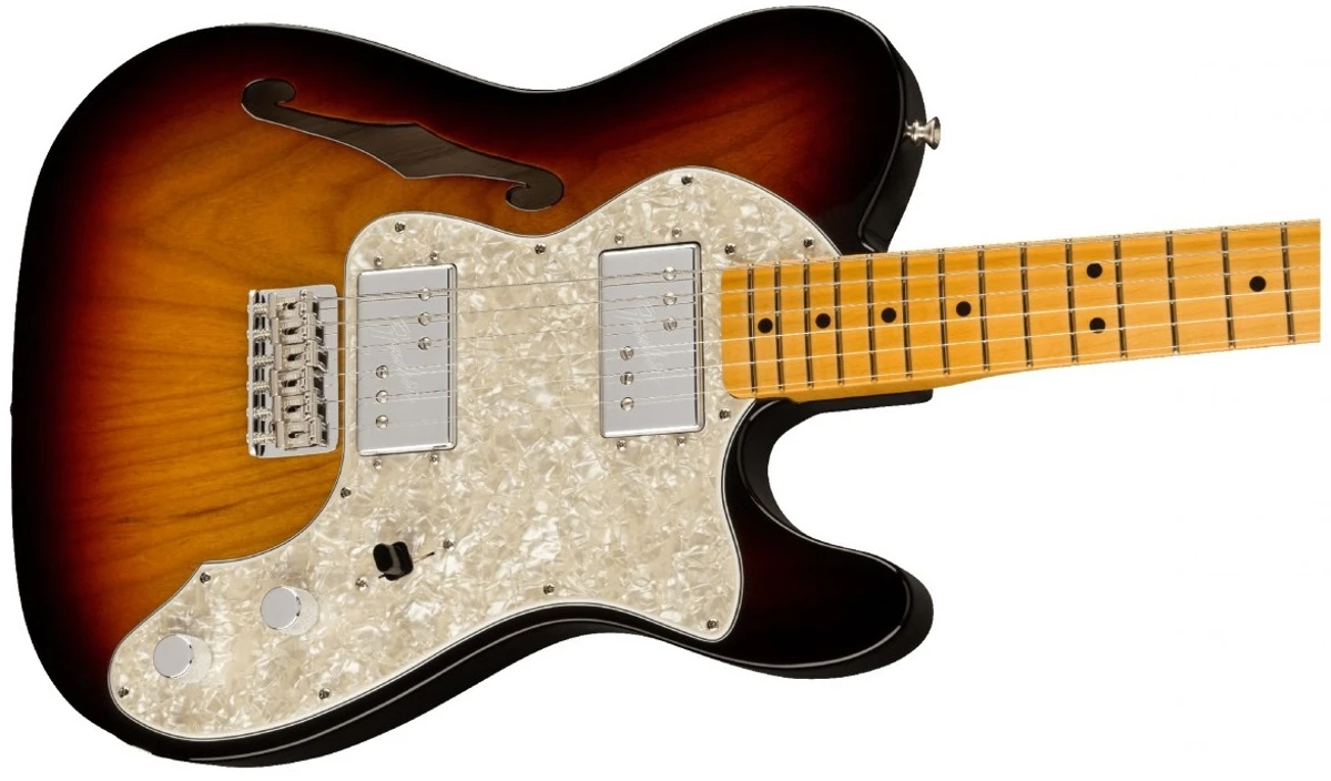than dan guitar dien fender american vintage ii 1972 telecaster thinline 3 color sunburst