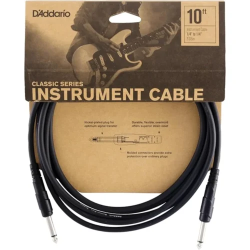 Dây cáp tín hiệu D’Addario PW-CGT-10, dài 3 mét, 2 đầu thẳng