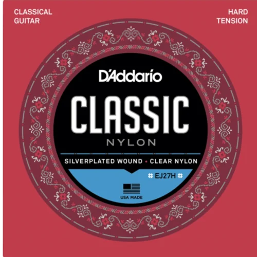 Bộ dây đàn guitar classic D’Addario EJ27H Student, Hard tension